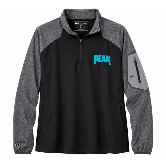 Other - Holloway‎ PEAK Quarter Zip Pullover Jacket Gray Black Adult Large